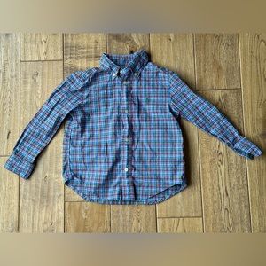 Polo Ralph Lauren Blue Plaid Long Sleeve Button Down Shirt size 3T